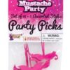 Mustache Party Party Picks - Pink