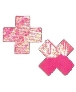 Pastease Color Changing Flip Sequins Cross - Pink O/S