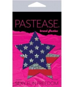 Pastease Glitter Patriotic Star - Red/Blue O/S