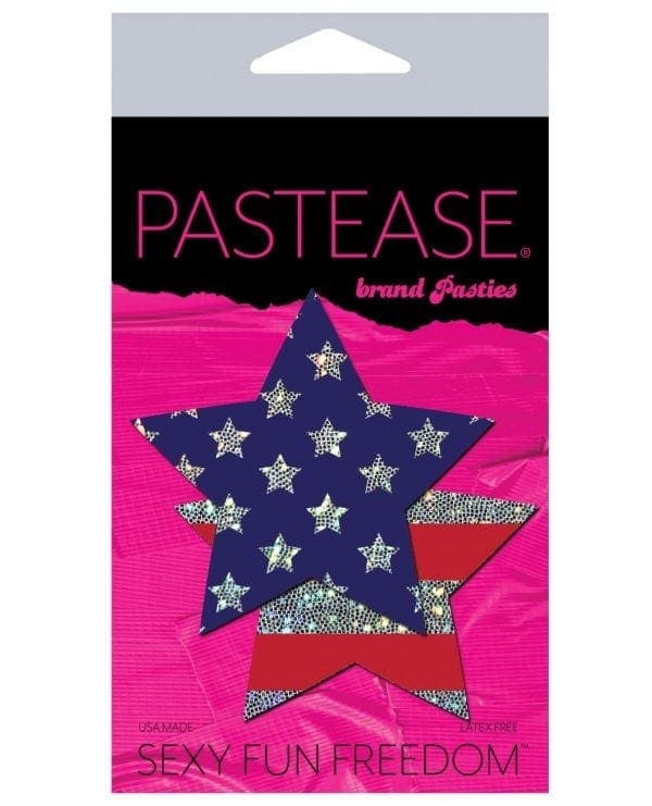 Pastease Glitter Patriotic Star - Red/Blue O/S