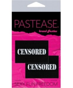 Pastease Censored Pastie - Black/White O/S