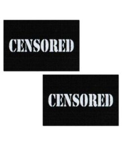 Pastease Censored Pastie - Black/White O/S