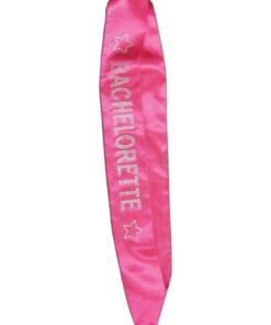 Bachelorette Sash w/Crystals - Hot Pink