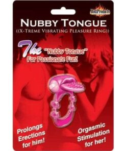 Nubby Tongue X-treme Vibrating Pleasure Ring - Magenta