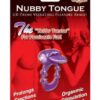 Nubby Tongue X-treme Vibrating Pleasure Ring - Purple