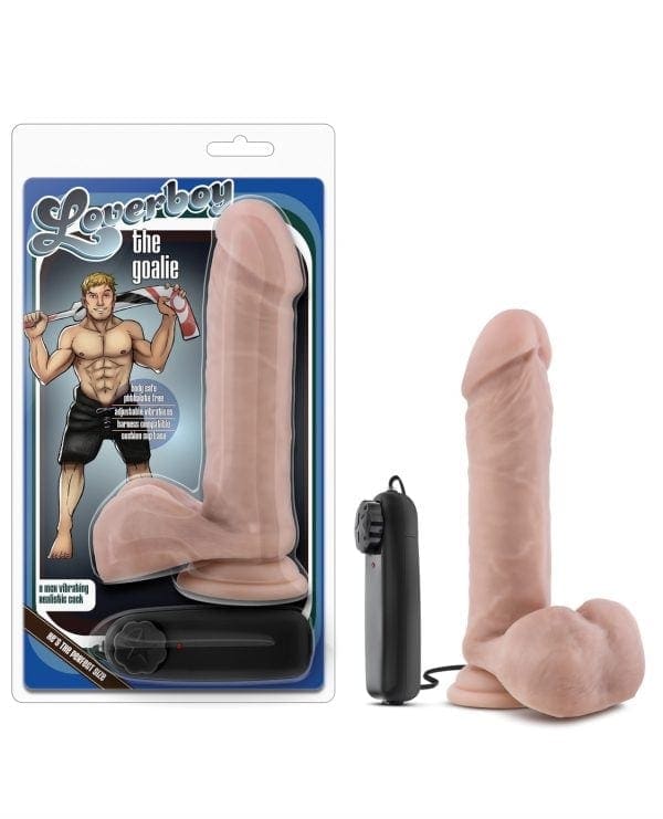 Blush Loverboy the Goalie 8" Vibrating Realistic Cock - Vanilla