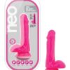 Blush Neo 6" Dual Density Cock w/Balls - Neon Pink