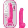 Blush Neo 7.5" Dual Density Cock w/Balls - Neon Pink