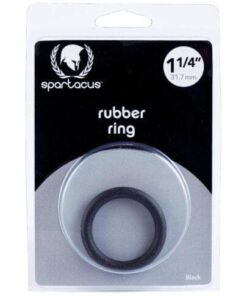 Spartacus 1.25" Rubber Cock Ring - Black