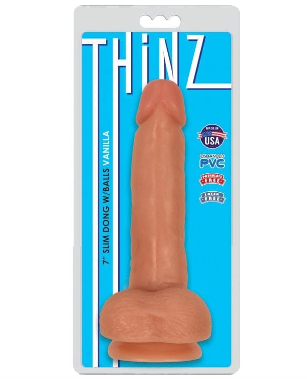 Curve Novelties Thinz 7" Slim Dong w/Balls - Vanilla