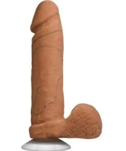 Realistic 8" Ultraskyn Cock w/Balls - Brown