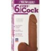 Vac-U-Lock 6" Ultraskyn Cock Attch. - Brown