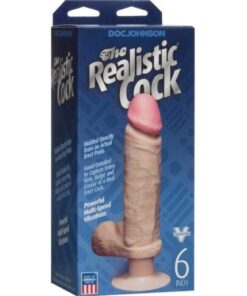 Vibrating 6" Realistic Cock - Flesh