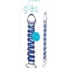 Glas Spiral Glass Dildo - Blue