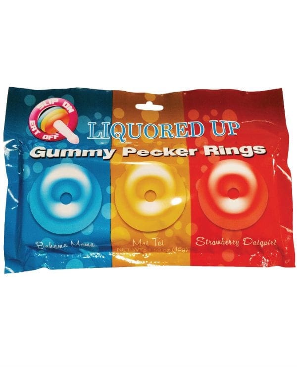 Liquored Up Pecker Gummy Rings - Pack of 3