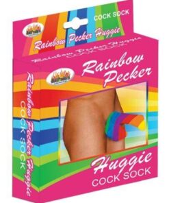 Rainbow Pecker Huggie Sock