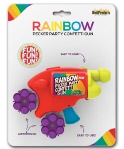 Rainbow Pecker Party Confetti Gun