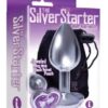 The 9's The Silver Starter Bejeweled Heart Stainless Steel Plug - Violet