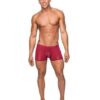 Seamless Sleek Short w/Sheer Pouch Red LG