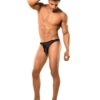 Male Power Stretch Net Pouch Thong Black S/M