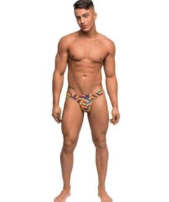 Pride Fest Contoured Pouch Bong Thong Rainbow S/M