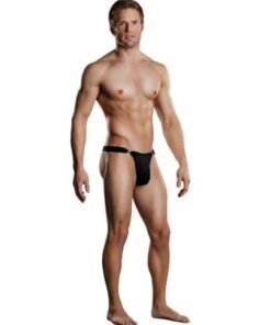 Male Power Bong Clip Thong Black S/M