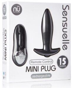 Sensuelle Remote Control Rechargeable Mini Plug - Black