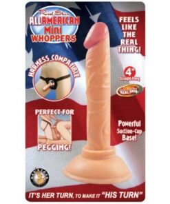 Real Skin All American Mini Whopper 4" Straight Dong - Flesh