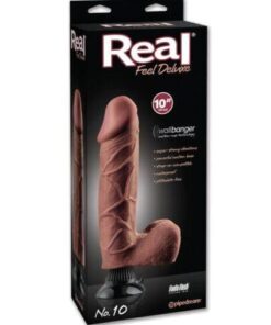 Real Feel Deluxe No. 10  10" Vibe Waterproof - Brown