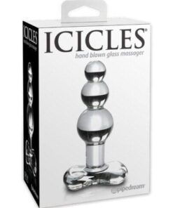 Icicles No. 47 Hand Blown Glass Butt Plug - Clear