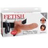 Fetish Fantasy Series 7" Vibrating Hollow Strap On w/Balls - Flesh