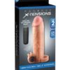 Fantasy X-tensions Vibrating Real Feel 2" Extension w/Ball Strap - Flesh