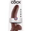 King Cock 9" Cock w/Balls - Brown