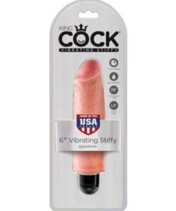 King Cock  6" Vibrating Stiffy - Flesh