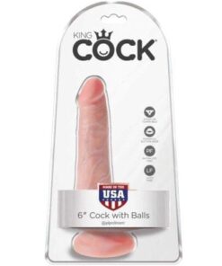 King Cock 6" Cock w/Balls - Flesh