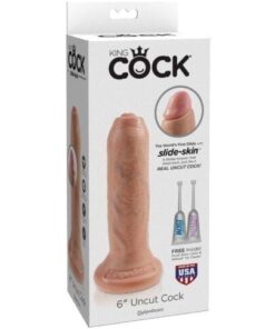 King Cock 6" Uncut Dildo - Flesh