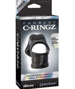 Fantasy C-Ringz Rock Hard Ring & Ball Stretcher - Black