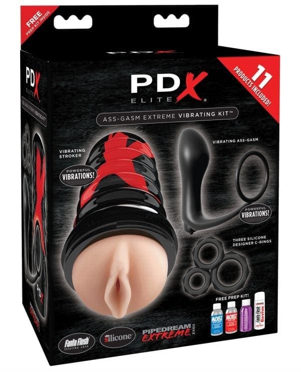 Pipedream Extreme Elite Ass Gasm Vibrating Kit - Black