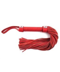 Rouge Short Leather Flogger - Red