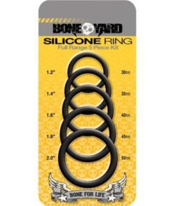 Boneyard 5 pc Silicone Ring Kit - Black