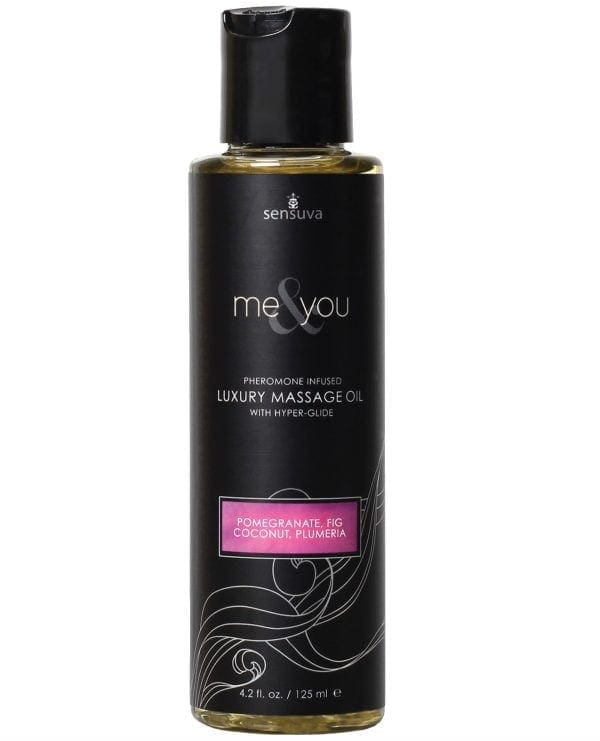 Sensuva Me & You Massage Oil - 4.2 oz Pomegranate Fig/Coconut Plumeria