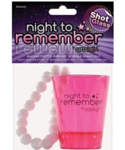 Night to Remember Shot Glass Bracelet by sassigirl