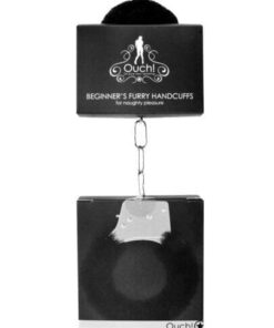 Shots Ouch Beginner's Handcuffs Furry - Black