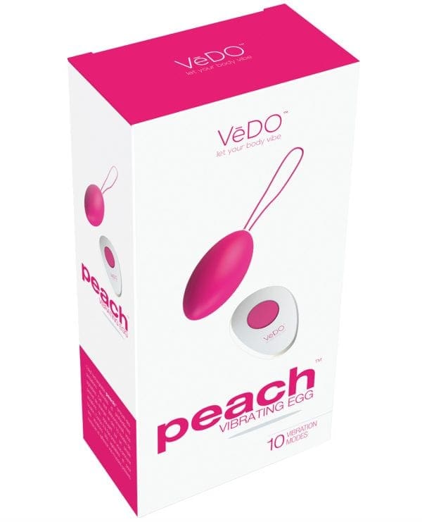 VeDO Peach Rechargeable Egg Vibe - Foxy Pink