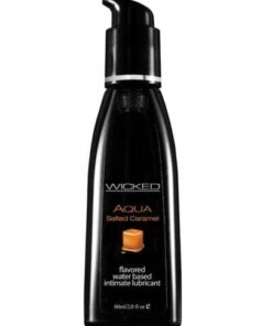 Wicked Sensual Care Aqua Waterbased Lubricant - 2 oz Salted Caramel