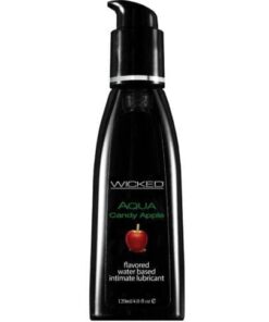 Wicked Sensual Care Aqua Waterbased Lubricant - 4 oz Candy Apple