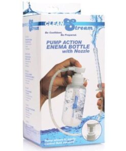 Cleanstream Pump Action Enema Bottle w/Nozzle - Clear