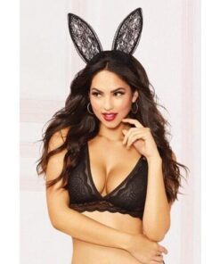 Lace Bunny Ears O/S