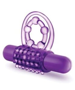 Blush Play With Me the Player Vibrating Double Strap Cockring - Purple