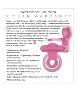 Adam & Eve Couples Enhancer Rechargeable Cock Ring - Pink